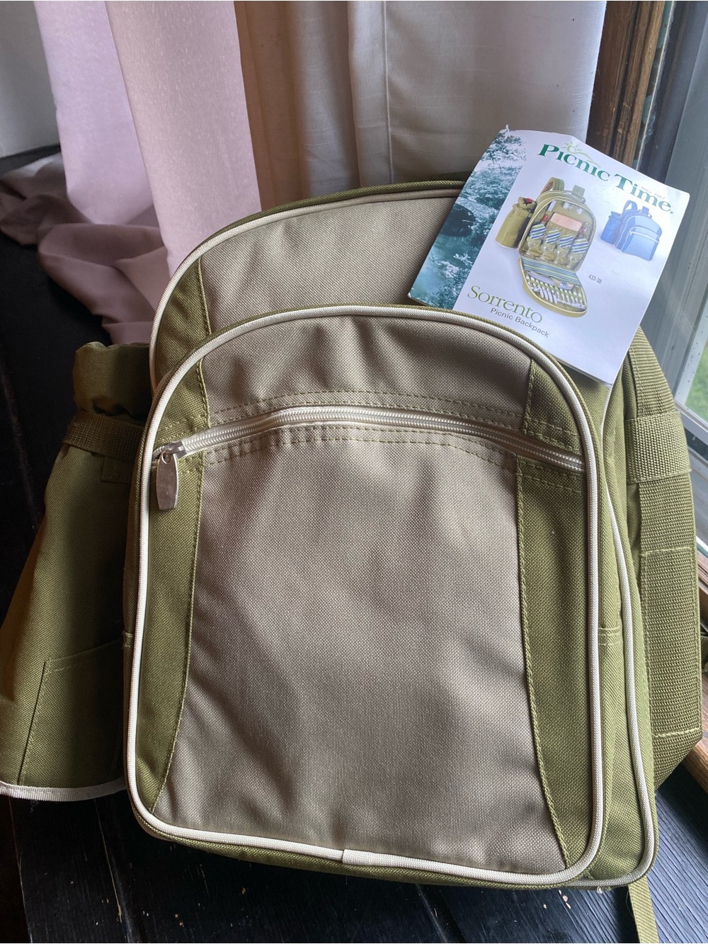 Olive Green Picnic Backpack nwt